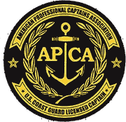American Professional Captains Association (APCA) member, U.S. Coast Guard licensed captain